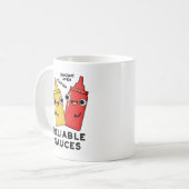 Mug Sauces Fiables Funny Food Pun (Devant gauche)