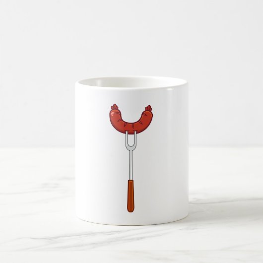 Mug Saucisse Sur Une Fourche