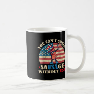 Mug Saucisson Sans Usa Retro Funny 4 juillet Indepe