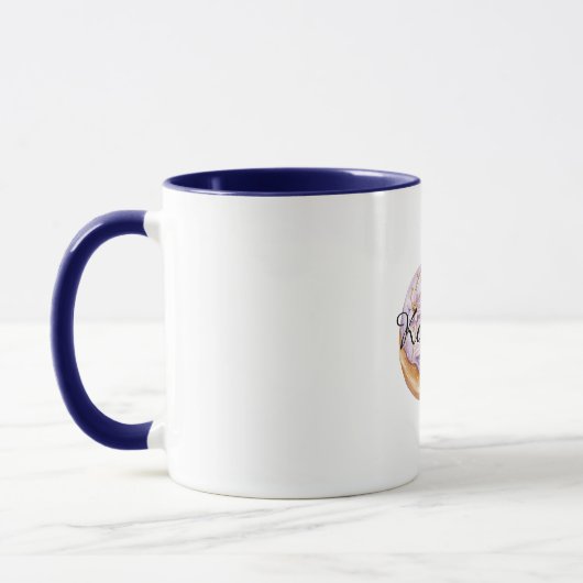 Mug Saumure jaune violet blanc floral (Gauche)