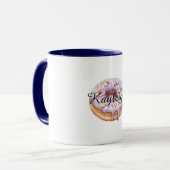 Mug Saumure jaune violet blanc floral (Devant gauche)