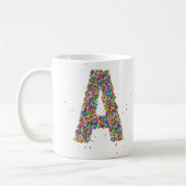 Mug Saupoudrer Conception Monogramme Une première tass (Gauche)