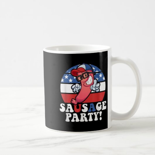 Mug Sausage Party American Flag Usa Bbq Funny 4th Of J (Droite)
