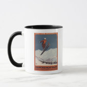 Mug Saut à ski - Affiche de Promo olympique PLM (Gauche)