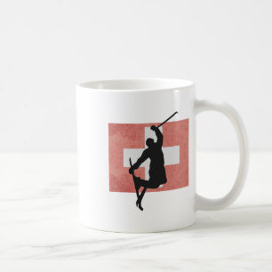 Mug Saut à ski Suisse Drapeau suisse Sports d'hiver