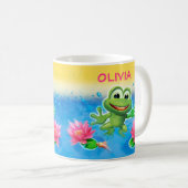 Mug Saut du cadeau en céramique fait sur commande de (Devant droit)