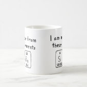 Mug Saute de nom de table périodique (Centre)