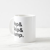 Mug Sauter à cloche-pied | Activité d'expression idiom (Devant gauche)
