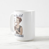 Mug Sauter le régime Manger le gâteau Rétro (Devant gauche)