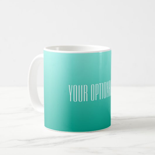 Mug Sauts de texte personnalisés Emerald Gradient (Devant gauche)