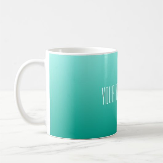 Mug Sauts de texte personnalisés Emerald Gradient (Gauche)