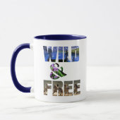 Mug Sauvage et libre | Wild + Gratuit | guillemets lib (Gauche)