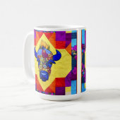 Mug Sauvage West Bison Quilt Comme Design (Devant gauche)