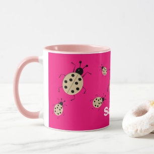 Mug Sauve-moi! Coccinelles colorées mignonnes,personna