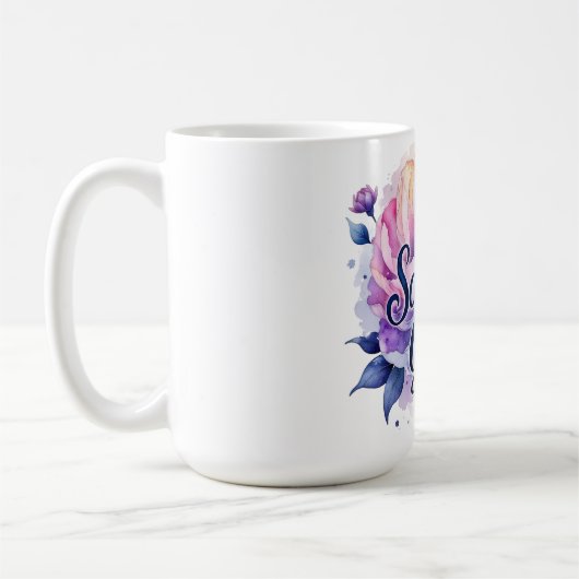 Mug Sauvé par la Grâce – Conception Florale Chrétienne (Gauche)