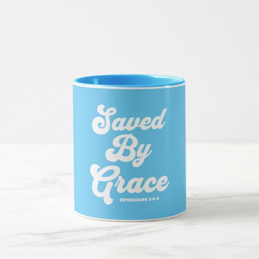 Mug Sauvé Par Les Éphésiens De Grâce 2:8-9 (Centre)