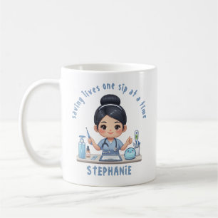 Mug Sauver des vies Un Sip à la fois Infirmière café M