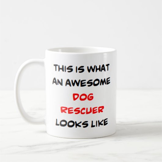 Mug sauveteur de chien, génial (Gauche)