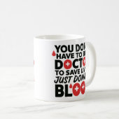 Mug Sauvez des vies Conception - Sensibilisation au do (Devant droit)