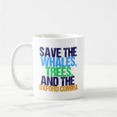 Mug Sauvez la coma d'Oxford amusante (Gauche)