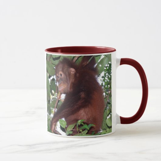 Mug Sauvez la faune : orangs-outans mignons dans la (Droite)