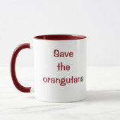 Mug Sauvez la faune : orangs-outans mignons dans la (Gauche)