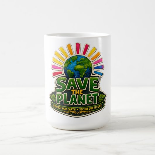 🌍☕ Mug « Sauvez la Planète » 🌱 (Centre)
