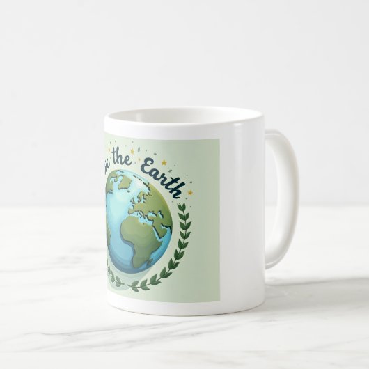 Mug Sauvez la Terre (Devant droit)