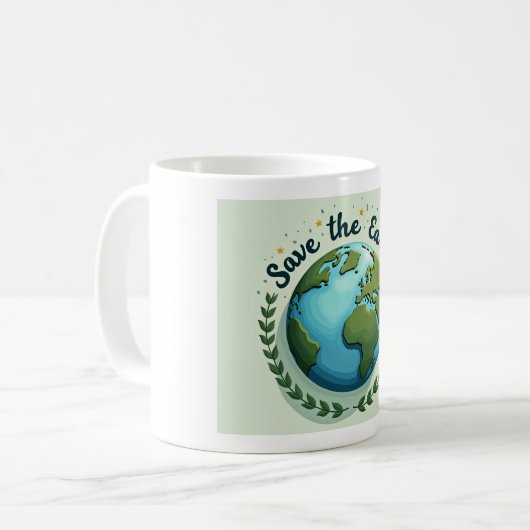 Mug Sauvez la Terre (Devant gauche)