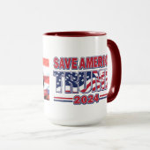 Mug Sauvez l'Amérique Trump 2024 (Devant droit)