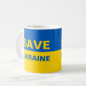 Mug Sauvez le drapeau ukrainien (Devant gauche)