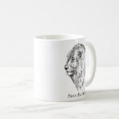 Mug Sauvez le lion (Devant droit)