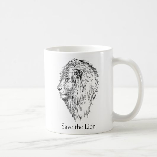 Mug Sauvez le lion (Droite)