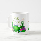 Mug Sauvez le marais crispé la grenouille (Devant gauche)