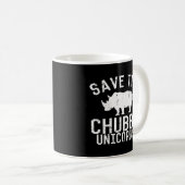 Mug Sauvez le rhinocéros gras Chubby Unicorns (Devant droit)
