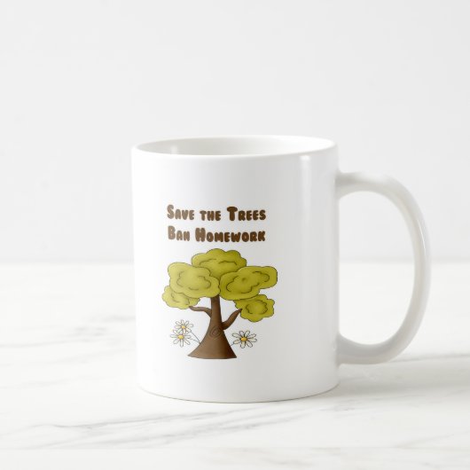 Mug Sauvez le travail d'interdiction d'arbres (Droite)