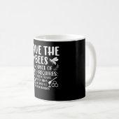 Mug Sauvez les abeilles 16 onces de miel (Devant droit)