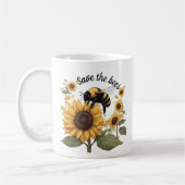 Mug Sauvez les abeilles Bumblebee & Tournesols (Gauche)