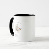 Mug Sauvez les abeilles | Monogramme de verdure à l'aq (Devant gauche)