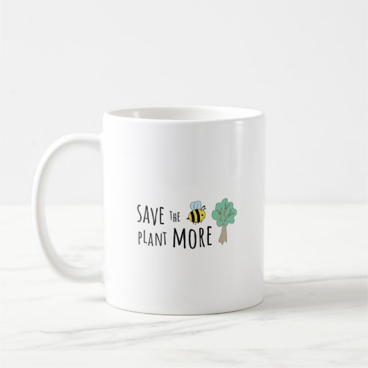 Mug Sauvez les abeilles, Plante plus d'arbres! (Gauche)
