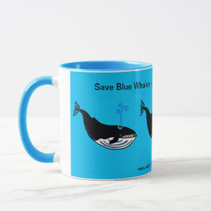 Mug Sauvez les BALEINES Bleues - Animaux en voie de di