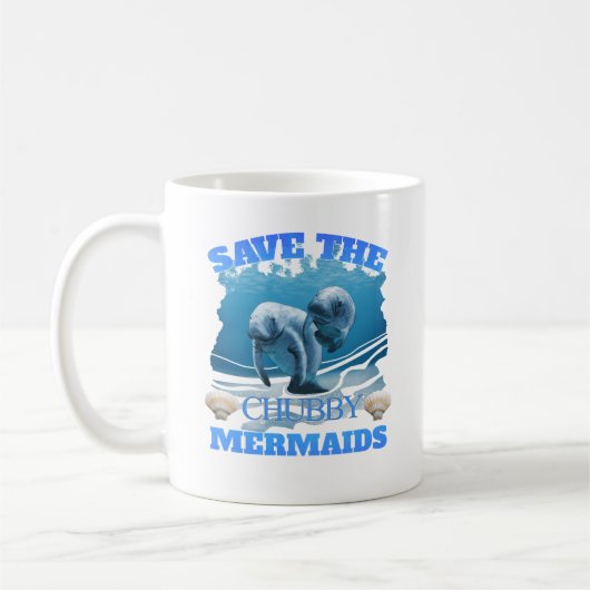 Mug Sauvez les lamantins potelés de sirènes (Gauche)