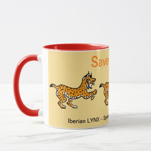 Mug Sauvez les LYNX - Animaux en voie de disparition - (Gauche)