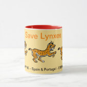 Mug Sauvez les LYNX - Animaux en voie de disparition - (Centre)