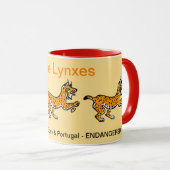 Mug Sauvez les LYNX - Animaux en voie de disparition - (Devant droit)