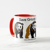 Mug Sauvez les ours GRIZZLY - Animaux en danger - Faun (Devant gauche)