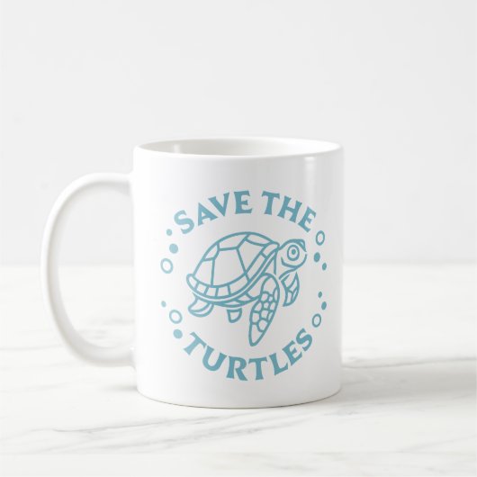 Mug Sauvez les tortues (Gauche)