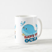 Mug Sauvez l'océan (Devant droit)