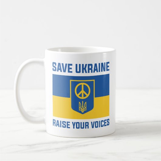 Mug Sauvez l'Ukraine pour faire entendre vos voix (Gauche)