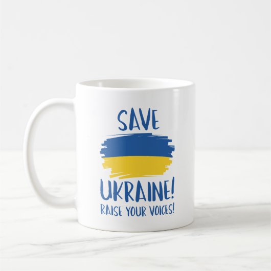 Mug Sauvez l'Ukraine pour faire entendre vos voix (Gauche)